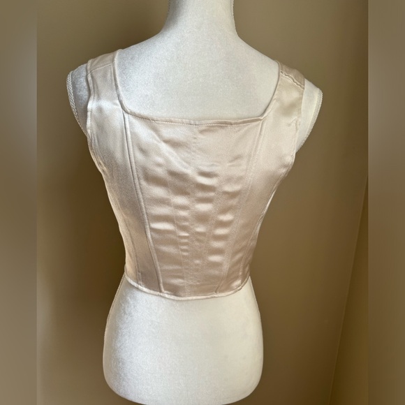 Future Collective Kahlana Barfield Corset Bustier in Cream - Picture 5 of 7